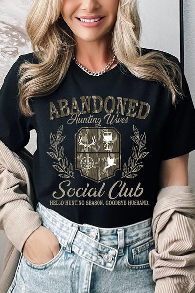 Abandoned Hunting Wife Social Club Graphic Tee