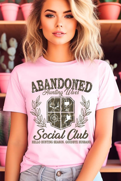 Abandoned Hunting Wife Social Club Graphic Tee