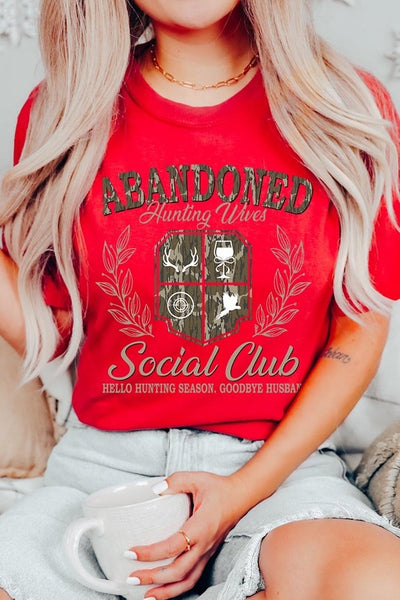 Abandoned Hunting Wife Social Club Graphic Tee