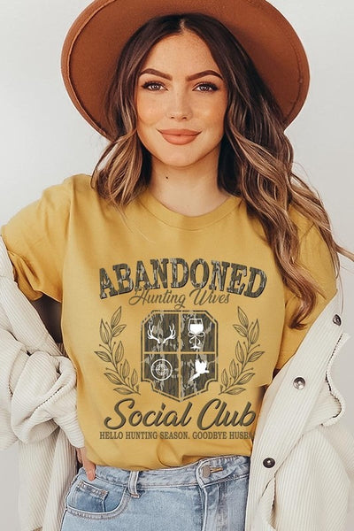 Abandoned Hunting Wife Social Club Graphic Tee