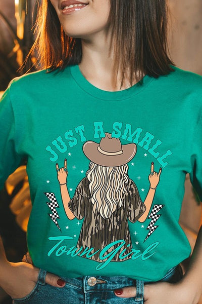 Just a small town girl Camo Graphic Tee