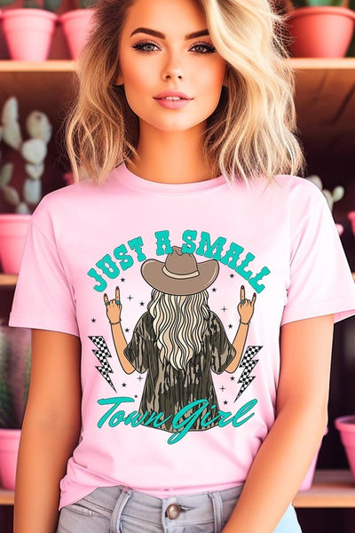 Just a small town girl Camo Graphic Tee