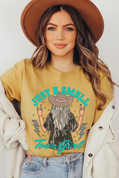 Just a small town girl Camo Graphic Tee