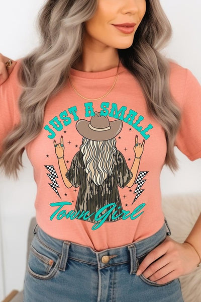 Just a small town girl Camo Graphic Tee