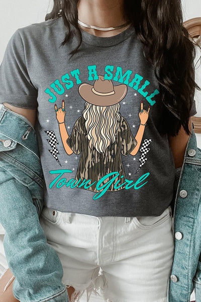 Just a small town girl Camo Graphic Tee