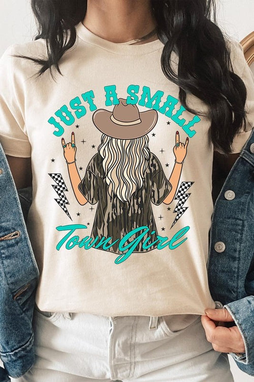 Just a small town girl Camo Graphic Tee