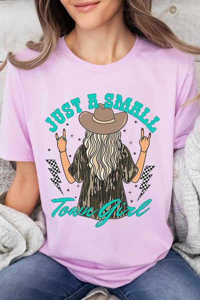 Just a small town girl Camo Graphic Tee