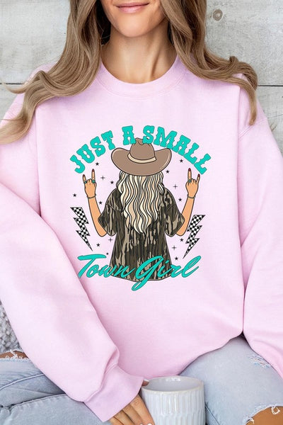 Just a Small Town Girl Camo Fleece Sweatshirts