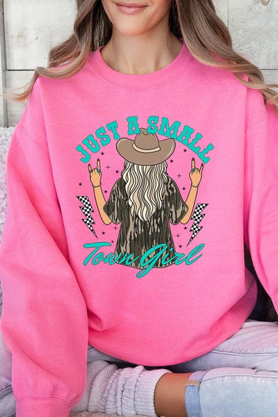 Just a Small Town Girl Camo Fleece Sweatshirts