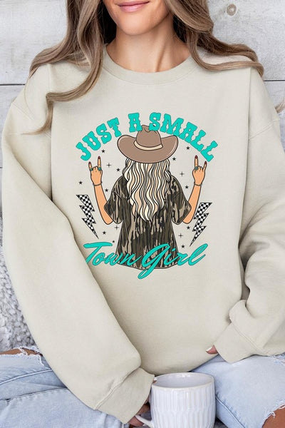 Just a Small Town Girl Camo Fleece Sweatshirts