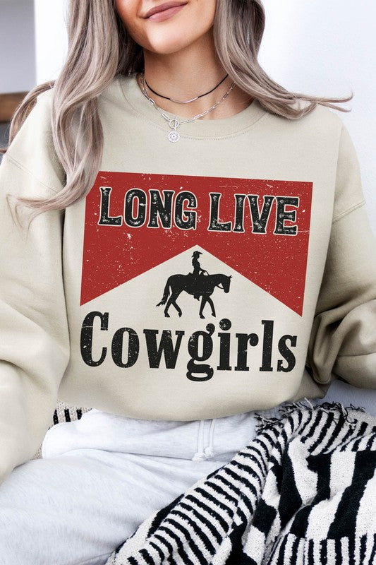 Long Live Cowgirl Western Fleece Sweatshirt