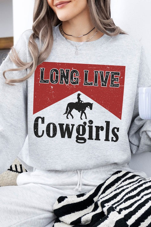 Long Live Cowgirl Western Fleece Sweatshirt