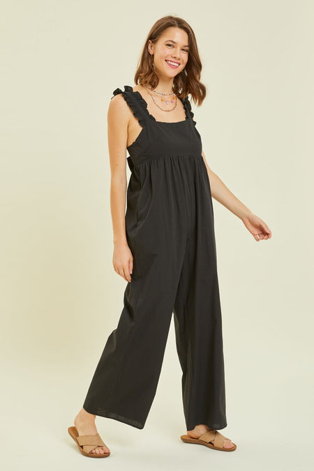 Wide Strap Overall with Pockets