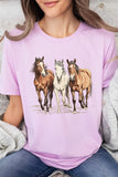 Three Horses Western Graphic Tee