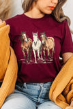 Three Horses Western Graphic Tee