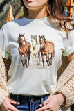 Three Horses Western Graphic Tee