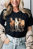 Three Horses Western Graphic Tee