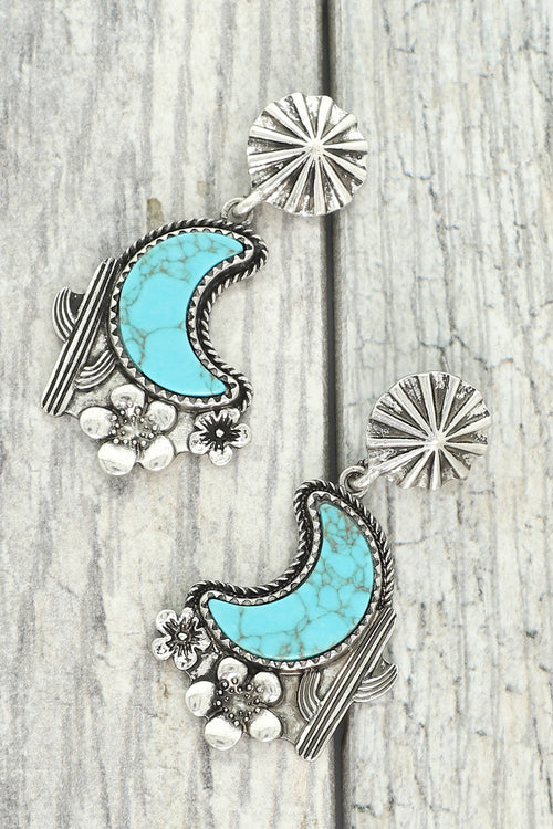 Desert Nights Moon Earrings