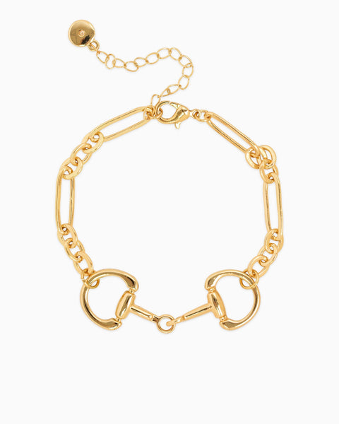Horsebit Oval Link Chain Bracelet - 2 colors