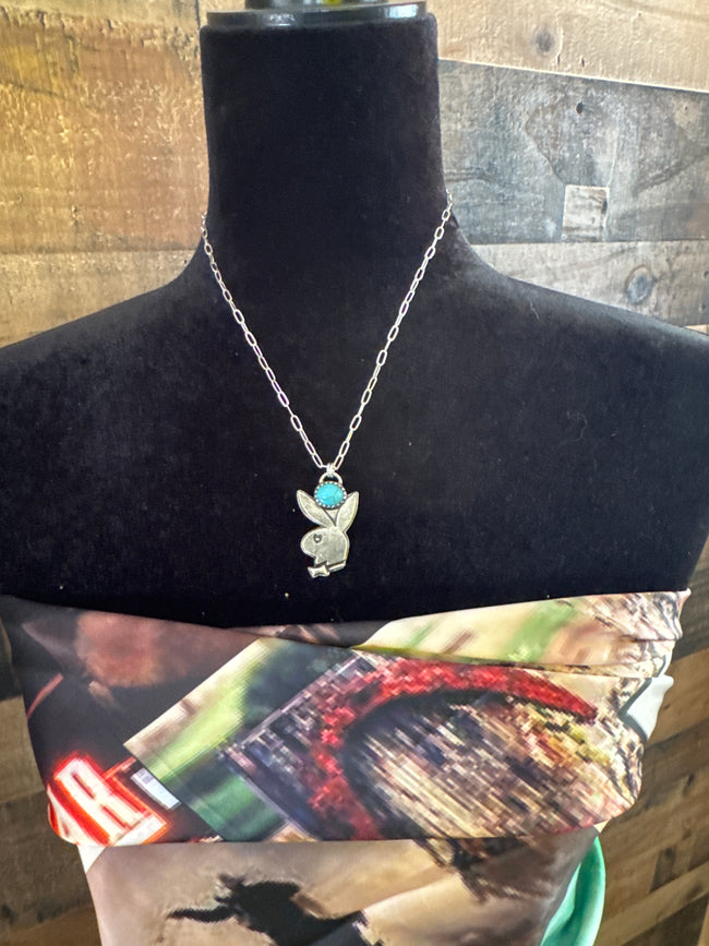Bunny Necklace - Turq.