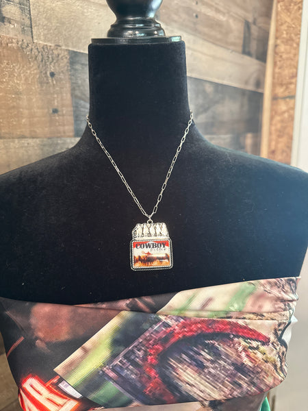 Western Scene Cowboy Killer Necklace