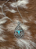 Aztec Cut Out Steer Necklace