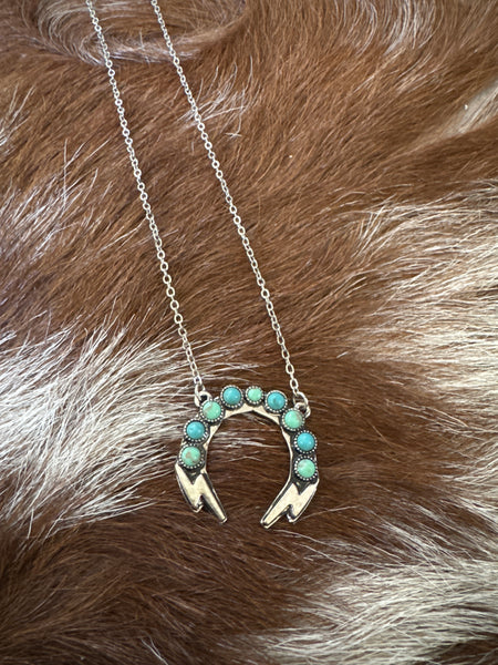 Punchy Babe Bolt Necklace