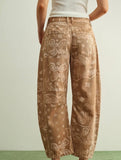 The Dun Paisley Barrel Jeans