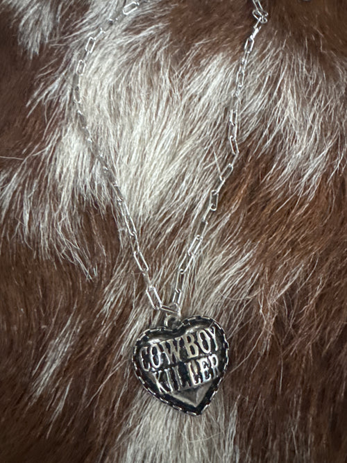 Cowboy Killer Heart Necklace