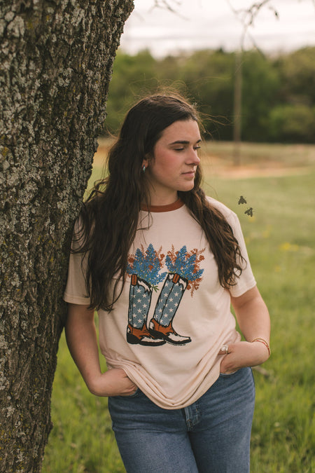 Black/White Checkered Spade Tee