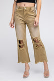 Distressed Vintage Washed Wide Leg Pants - Multiple Colors