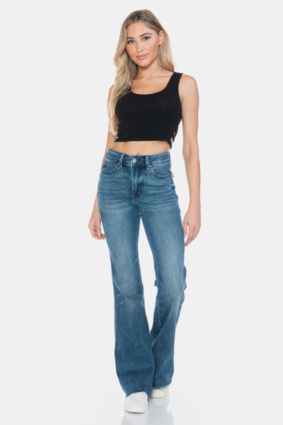 Judy Blue - Tummy Control Cut Hem Flare Jeans