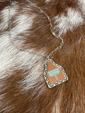 Boot Stitch Cattle Tag Necklace