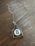 8 Ball Cattle Tag Necklace