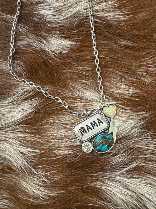 Mama Bolt Stone Necklace