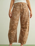The Dun Paisley Barrel Jeans