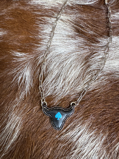 Spade Steer Necklace