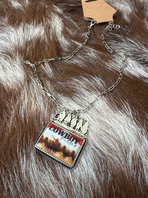 Western Scene Cowboy Killer Necklace