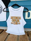 Antisocial Cowgirl Club Cropped Tank
