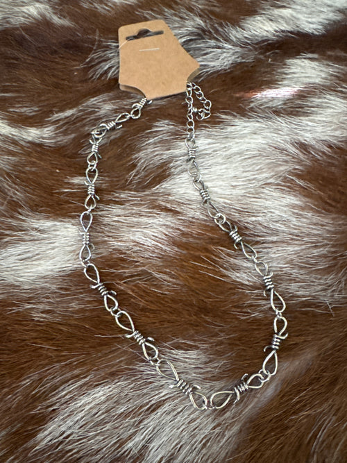 Western Barbwire Chain Necklace