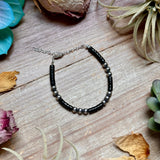 Black Onyx & Sterling Silver Bracelet – 6 1/4