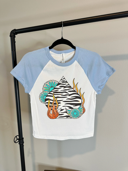 Zebra Spade Baby Tee