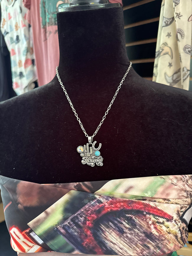 Howdy Rhinestone Necklace