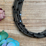 15” Black Onyx Star Necklace – Sterling Silver Pearls