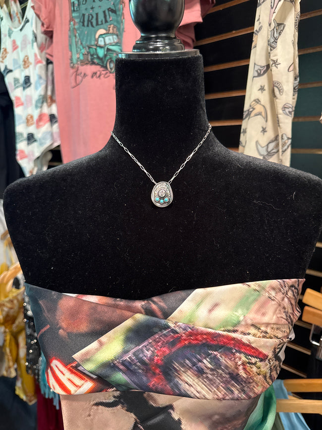 Dainty Cowboy Hat Necklace