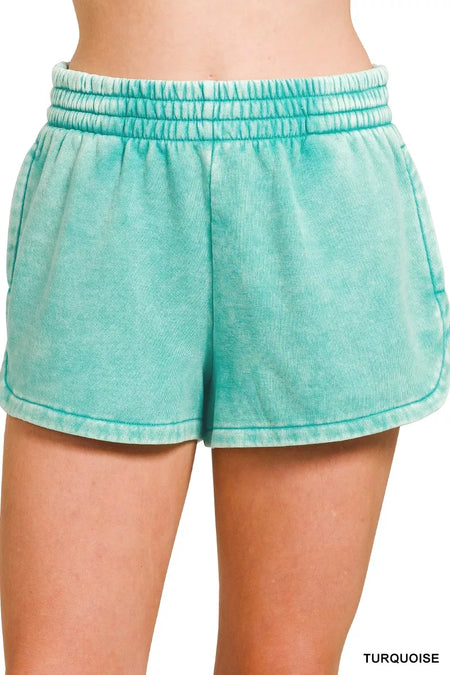 Distressed Black Denim Shorts