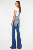 Kancan - High Rise Wide Waistband Flare Jeans