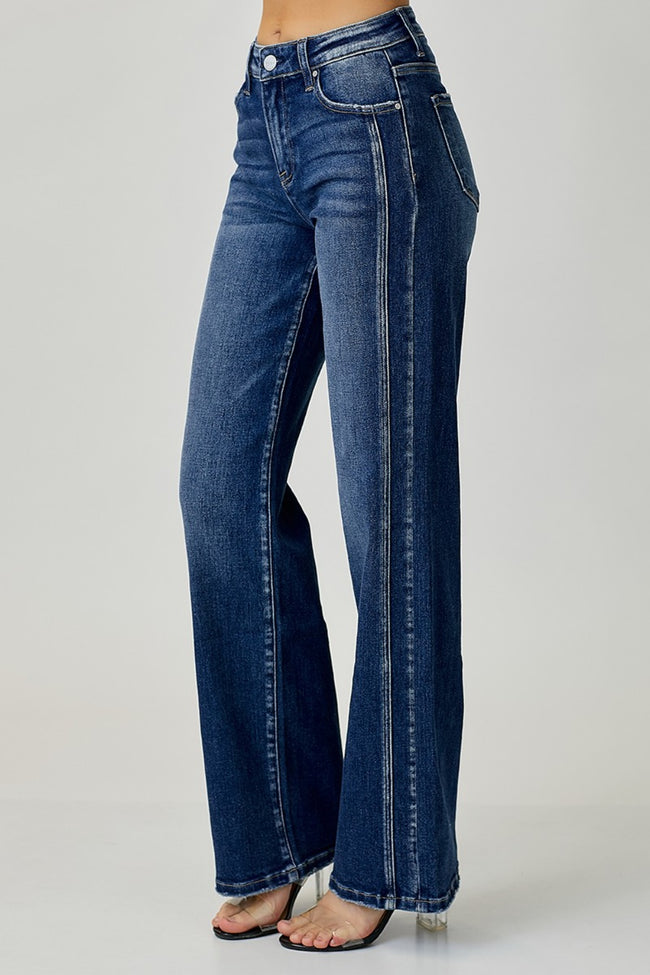 RISEN - Mid Rise Straight Jeans