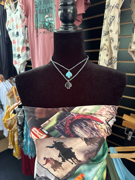 Spade Beaded Necklace