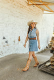 DENIM SWEETHEART DRESS